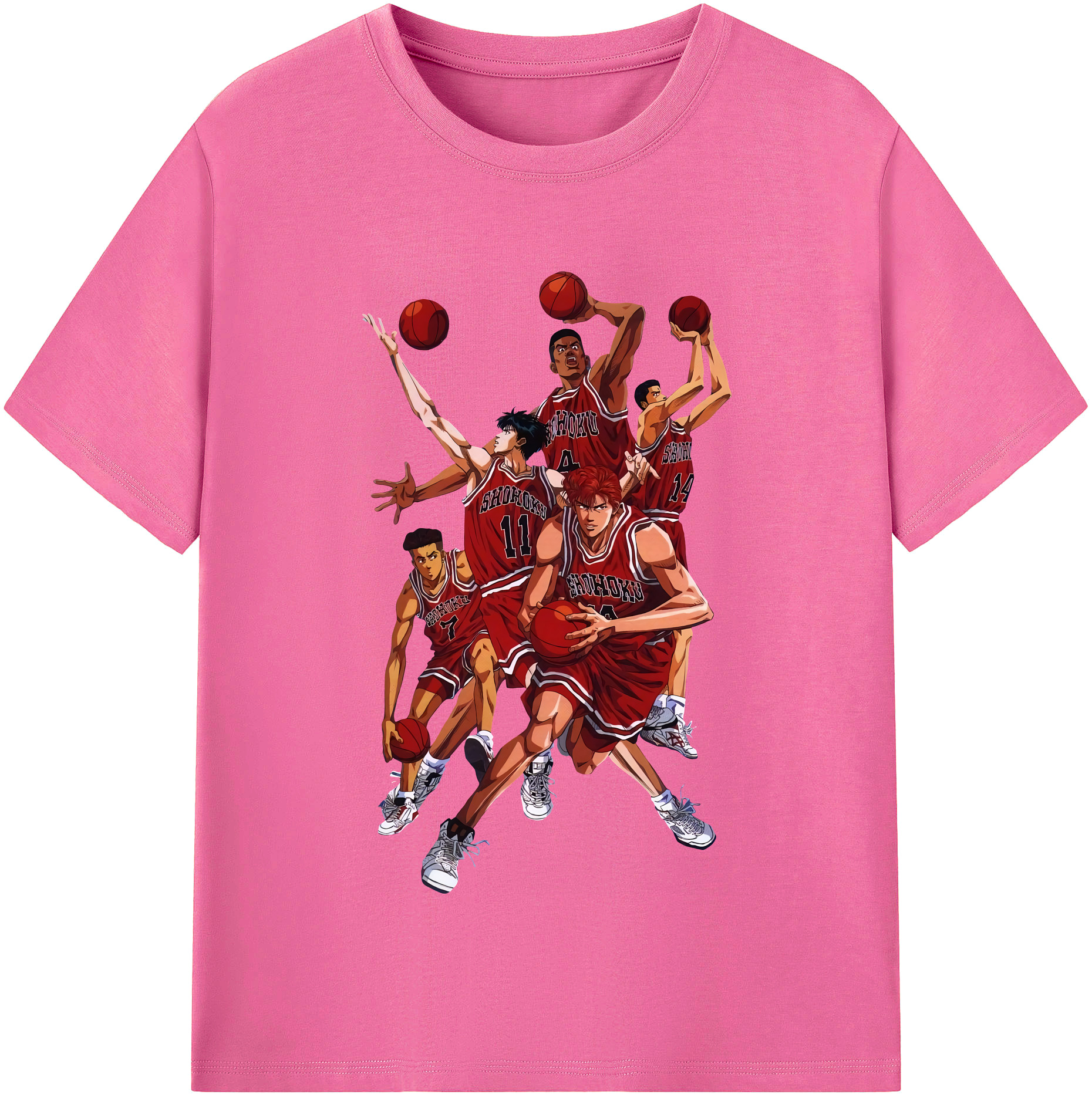 （画像用） SLAM DUNK／スラムダンク レディースカジュアルプリントTシャツ（綿100％）